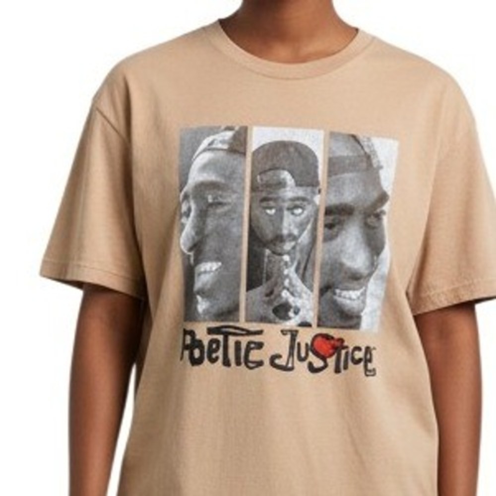 Poetic Justice Women Graphic‎ Large Cropped Tupac Movie Hip Hop 90s Streetwear